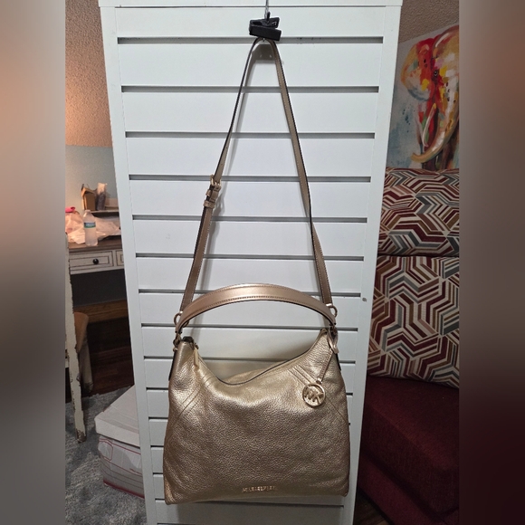 Michael Kors Metallic Gold Hobo Bag - Picture 2 of 9